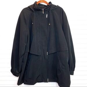 Mackintosh New England Women’s Hooded Jacket, Zip Up, Sz XL, Black